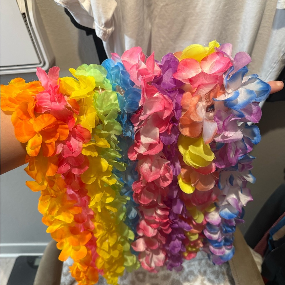 Colorful Hawaiian Flower Leis